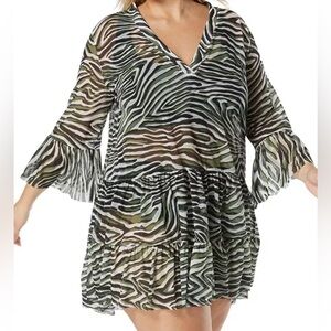 Coco Reef Women's Printed Enchant Tiered Swim Dress Cover-Up